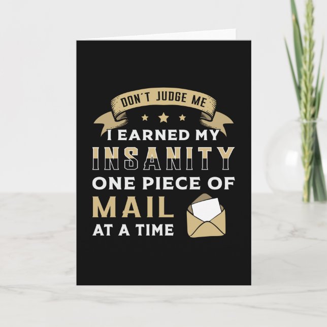 Postman Day Postman Mail Post Job Delivery Geschen Karte (Vorderseite)