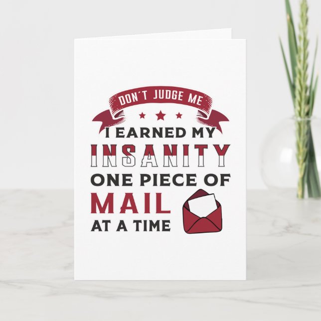 Postman Day Postman Post Job Delivery Geschenk Ide Karte (Vorderseite)