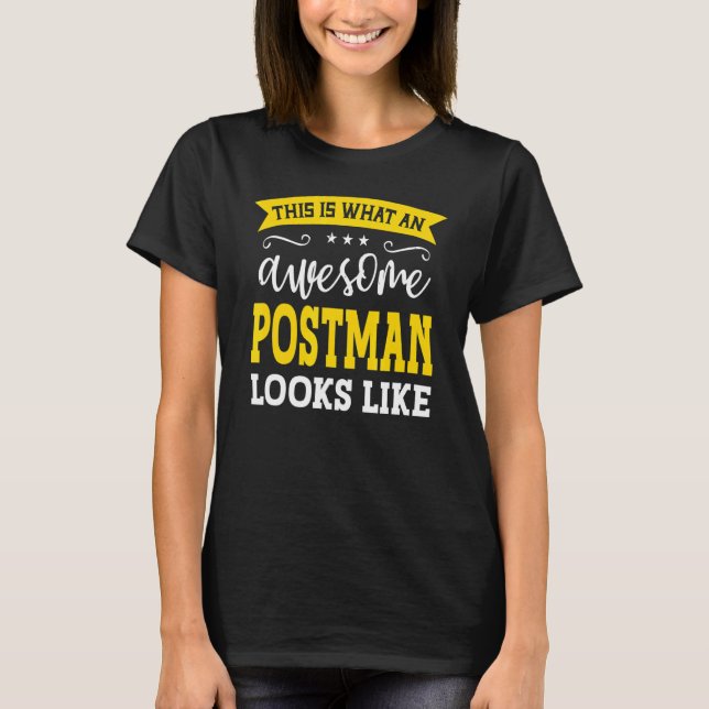 Postman Job Titel Mitarbeiter Funny Worker T-Shirt (Vorderseite)