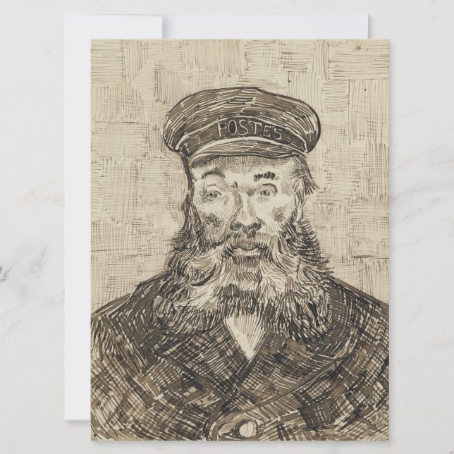 Postman Joseph Roulin (Sepia Sketch) (von van Gogh Karte (Vorderseite)