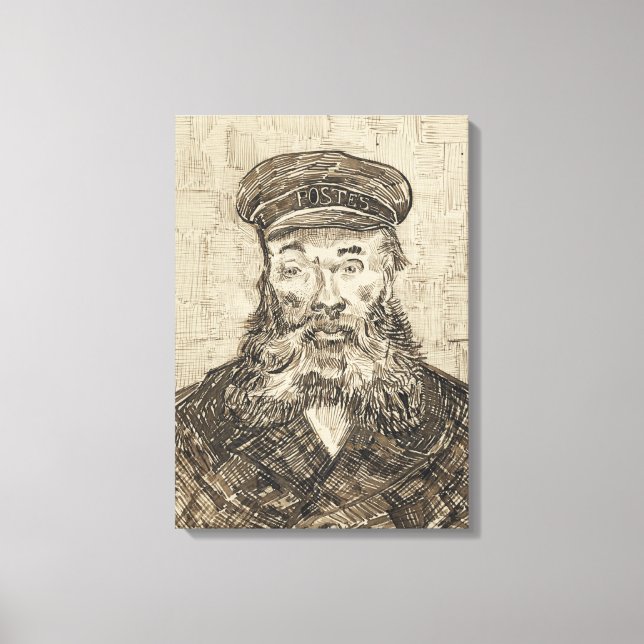 Postman Joseph Roulin (Sepia Sketch) (von van Gogh Leinwanddruck (Vorderseite)
