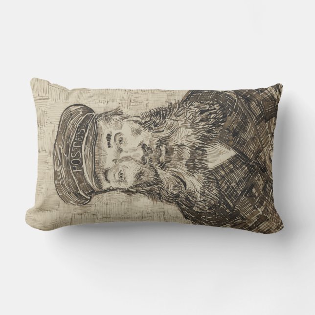 Postman Joseph Roulin (Sepia Sketch) (von van Gogh Lendenkissen (Vorderseite)