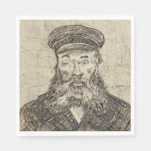 Postman Joseph Roulin (Sepia Sketch) (von van Gogh Serviette