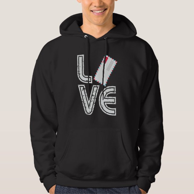 Postman Love Postal Worker Mail Carrier Letter Hoodie (Vorderseite)