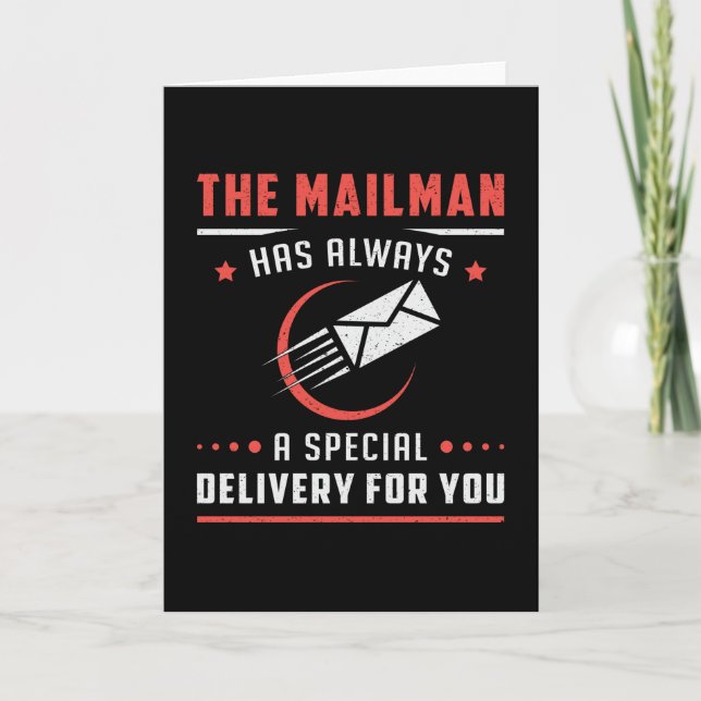 Postman Mailman Day Post Postversand Geschenk Idee Karte (Vorderseite)