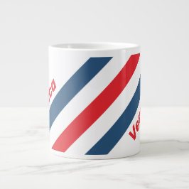 Postman Nostalgic Stripes with Name Jumbo-Tasse