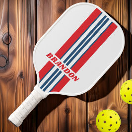 Postman Nostalgische Kundgebung Streifen mit Namen Pickleball Schläger