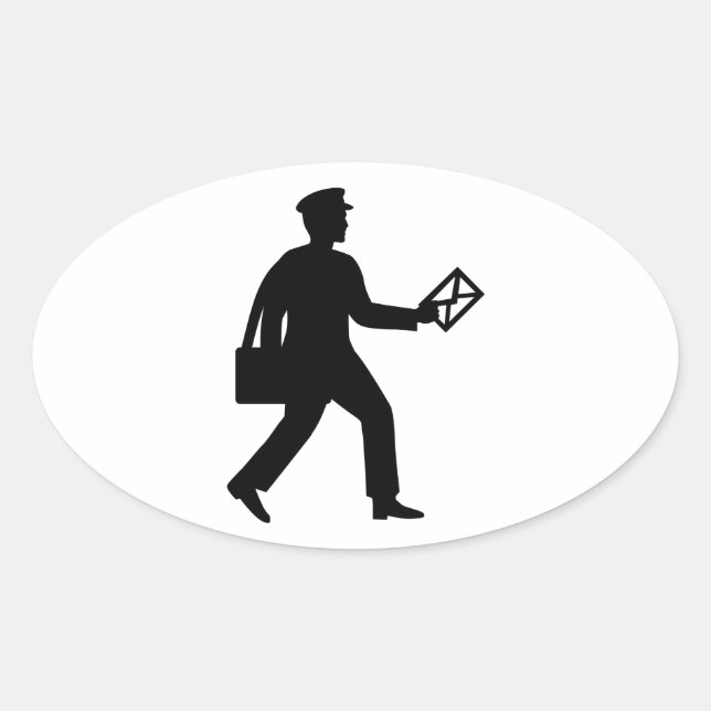 Postman Ovaler Aufkleber (Vorderseite)