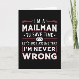 Postman Post Mailman Tag Lieferung Geschenk Idee Karte