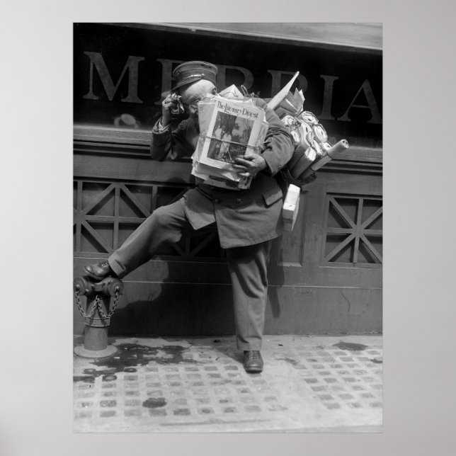 Postman überladen, 1920er poster (Vorne)