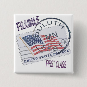 Postmark Duluth 55812 Button
