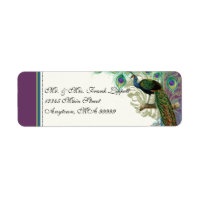 Postmarken - Vintager Pfau, Federn in Etch