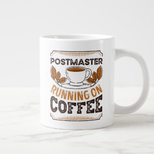 Postmaster läuft auf Coffee-Coffein-Geschenk Jumbo-Tasse