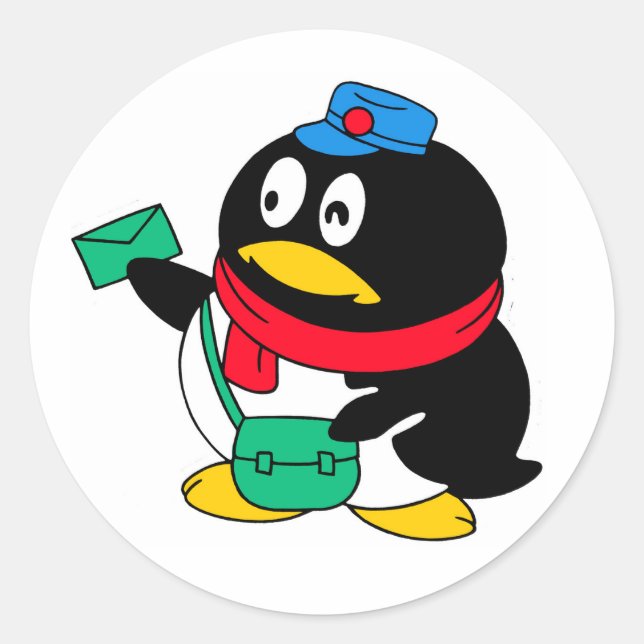 Postmeister Runder Aufkleber (Vorderseite)