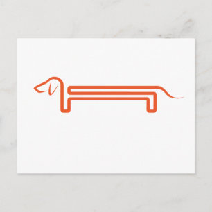 Postmit Dackel Postkarte