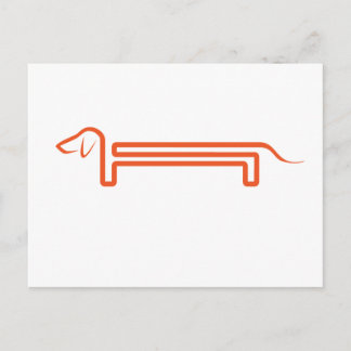 Postmit Dackel Postkarte