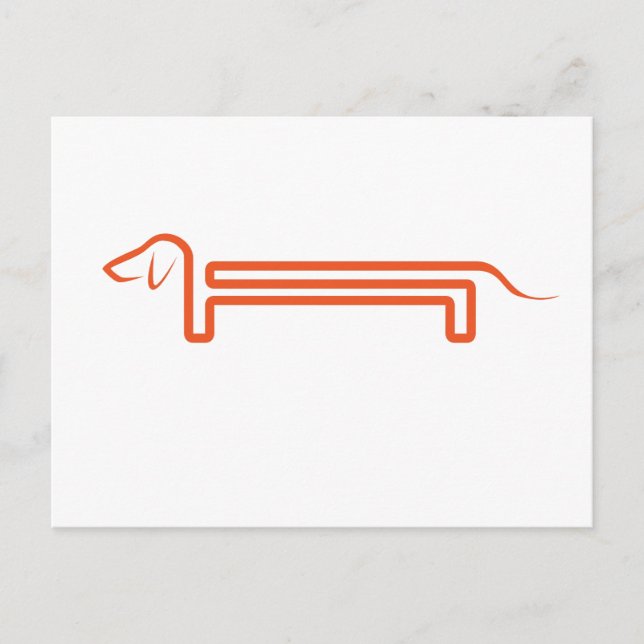 Postmit Dackel Postkarte (Vorderseite)