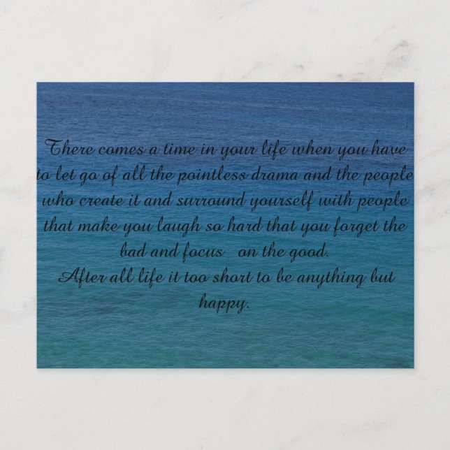 Postmit Spruch Postkarte (Vorderseite)