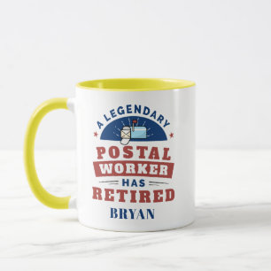Postmitarbeiter Briefträger Ruhestand Personalisie Tasse