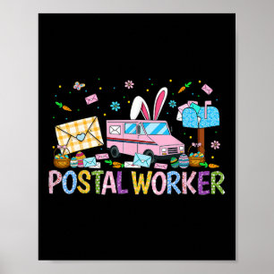 Postmitarbeiter Ostermailträger Osterhase Pos Poster