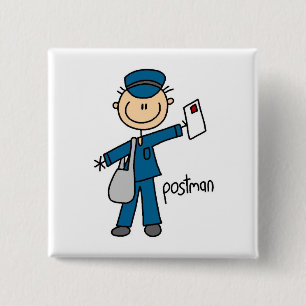 Postmitarbeiter-Strichmännchen Button