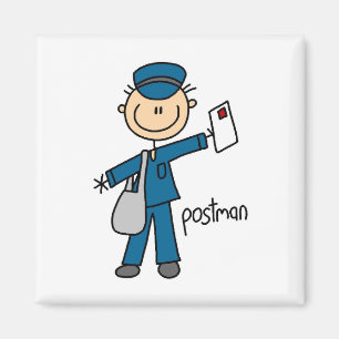 Postmitarbeiter-Strichmännchen Magnet