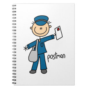 Postmitarbeiter-Strichmännchen Notizblock