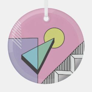 Postmoderne Geometrie: Abstrakte Komposition Ornament Aus Glas