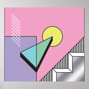 Postmoderne Geometrie: Abstrakte Zusammensetzung Poster