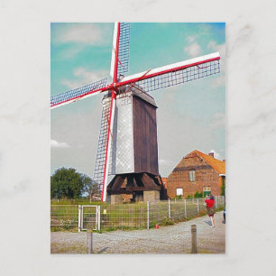 Postmühle in einem Betrieb Postkarte