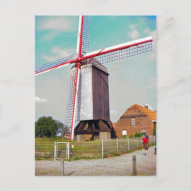 Postmühle in einem Betrieb Postkarte (Vorderseite)