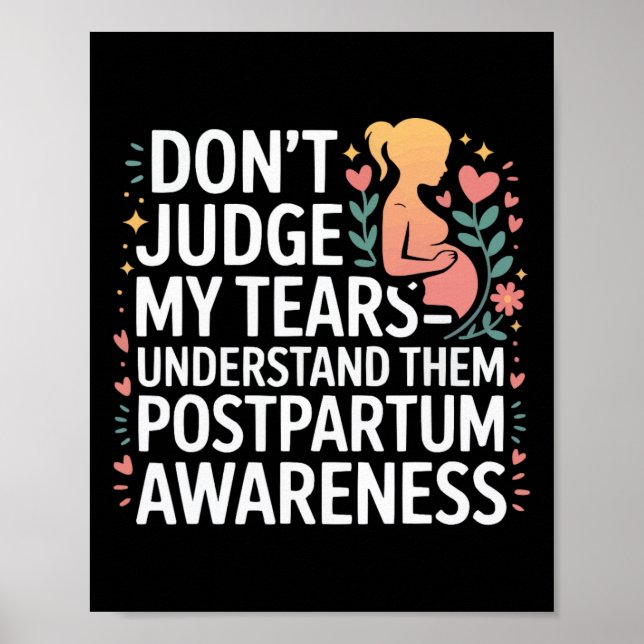Postpartale Depression Mutter Mama Mütterliche Psy Poster (Vorne)