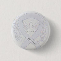 Postpartum Depression Awareness Angel Ribbon Butto