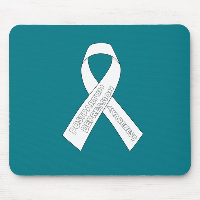 Postpartum Depression Awareness Ribbon Mousepad (Vorne)