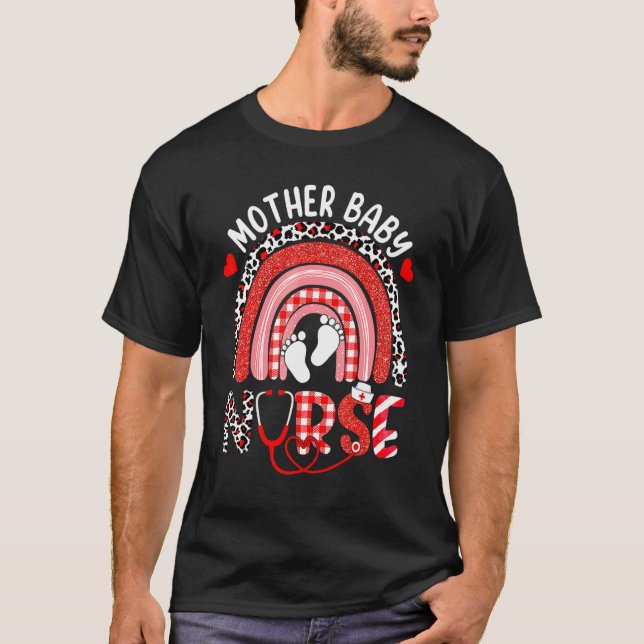 Postpartum Mutter Kinderkrankenversorgung Stethosk T-Shirt (Vorderseite)