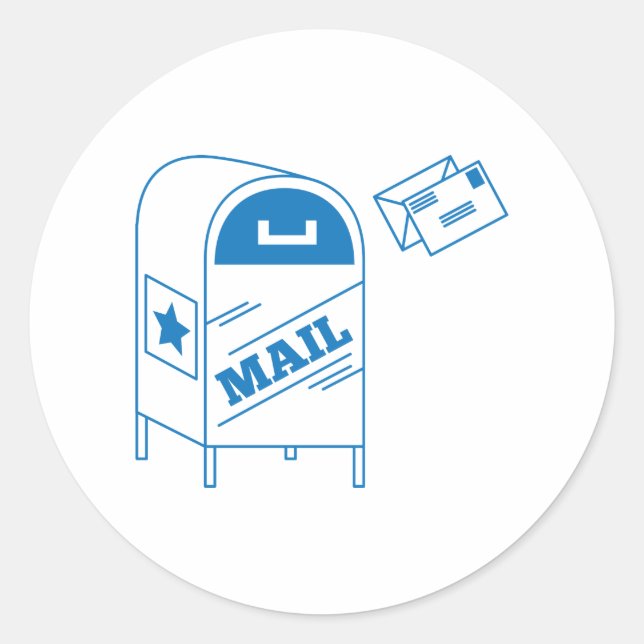 Postpost Runder Aufkleber (Vorderseite)