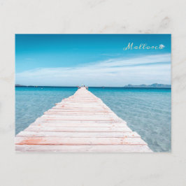 postpuente de la playa de Alcudia en Mallorca Postkarte