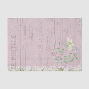 Postscript-Blume und Butterfly Seidenpapier