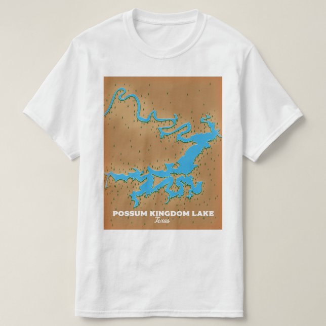 Postsum Kingdom Texas map T-Shirt (Design vorne)