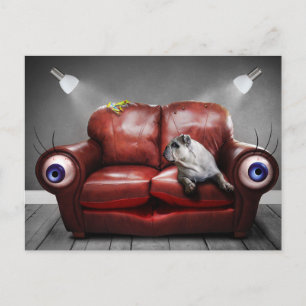 POSTSURREALISTA AMIGO PERRO POSTKARTE