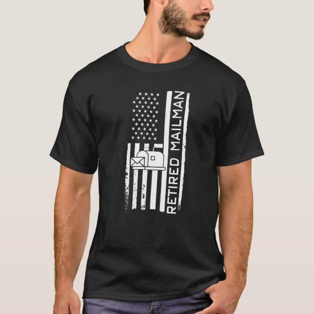 Postträger Retro Vintag Postarbeiter USA Fl T-Shirt (Vorderseite)
