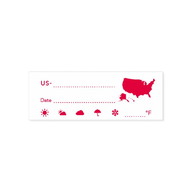 Postübergabe-ID US America Wetterdatum Permastempel (Design)