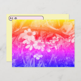 Postüberqueren der 70er Jahre Sichtbare Wildblumen Postkarte