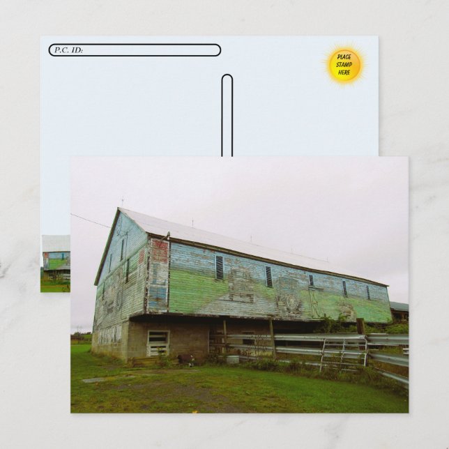 Postüberquerung - Anstrich Postkarte (Vorne/Hinten)