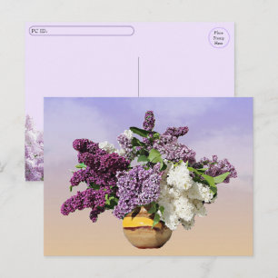 Postüberquerung - Bouquet von Lilacs Feiertagspostkarte
