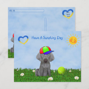 Postüberquerung - Brooklyn der Weimaraner Spaß Tag Postkarte