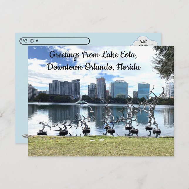 Postüberquerung - Grüße aus Orlando, Florida Postkarte (Vorne/Hinten)