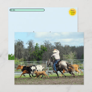 Postüberquerung - The Roundup - Cowboy Postcard Feiertagspostkarte