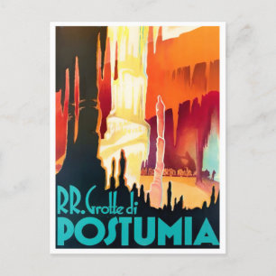 Postumia-Höhlen Italien Vintage-Reise Postkarte