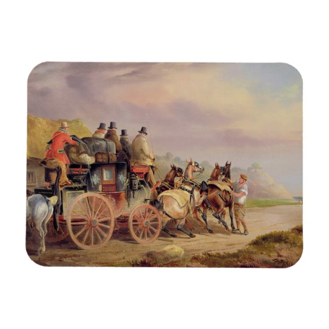 Postwagen auf der Straße: Die 'Quicksilver' Devonp Magnet (Horizontal)